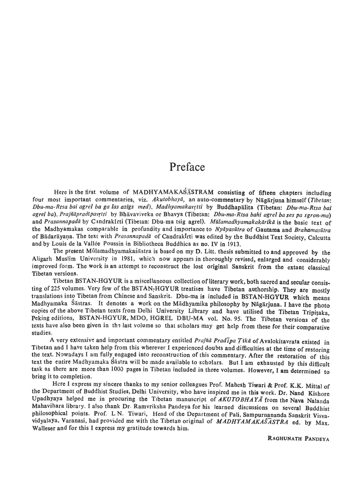 मध्यमकाशास्त्रम्-The Madhyamakasastram of Nagarjuna (2 vol set)