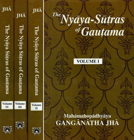 The Nyaya-Sutras Of Gautama: With The Bhasya Of Vatsyayana And The Vartika Of Uddyotakara ( Set of 4 Volumes) by Mahamahopadhyaya Ganganatha Jha