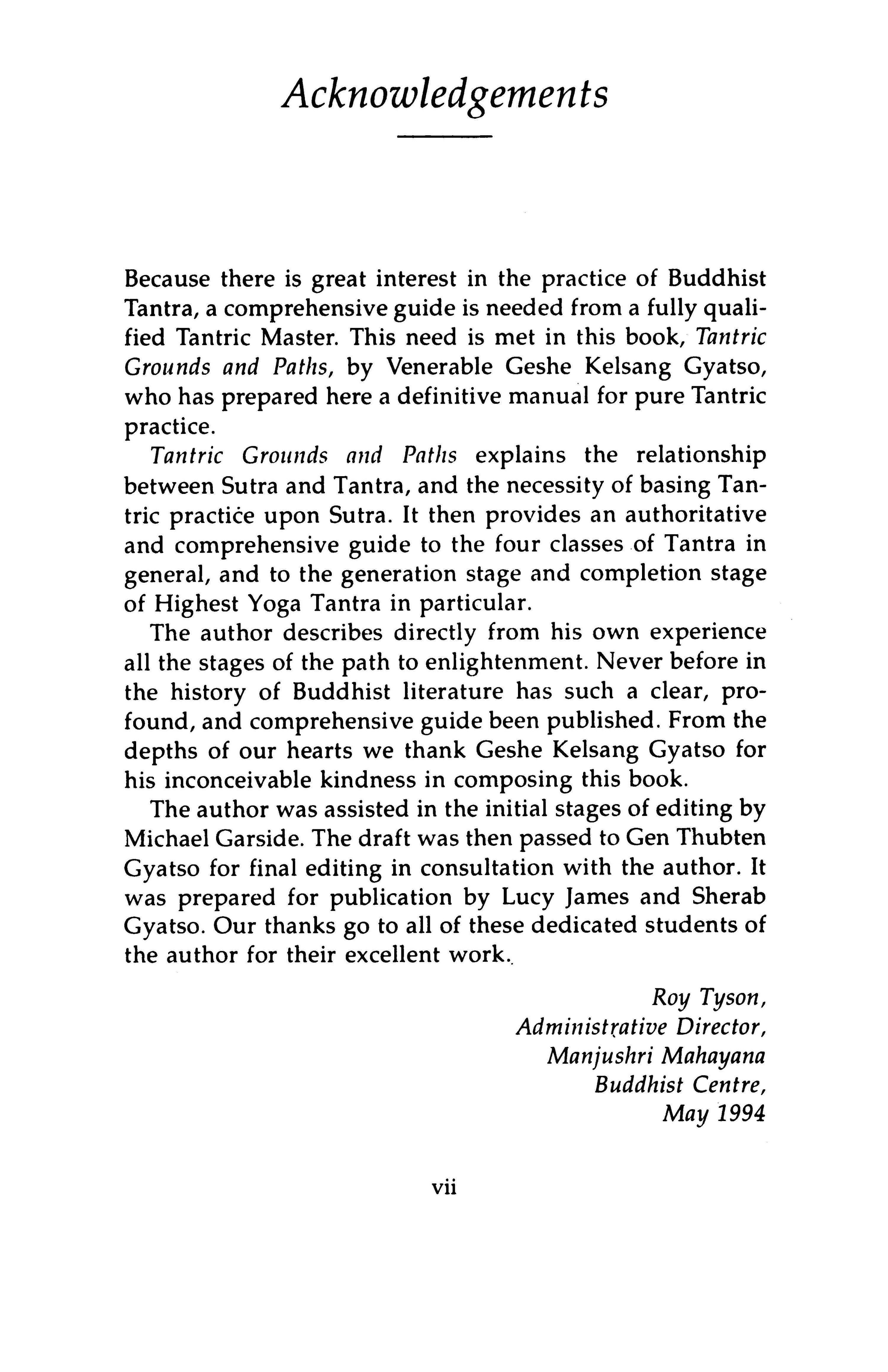 Tantric Grounds and Paths