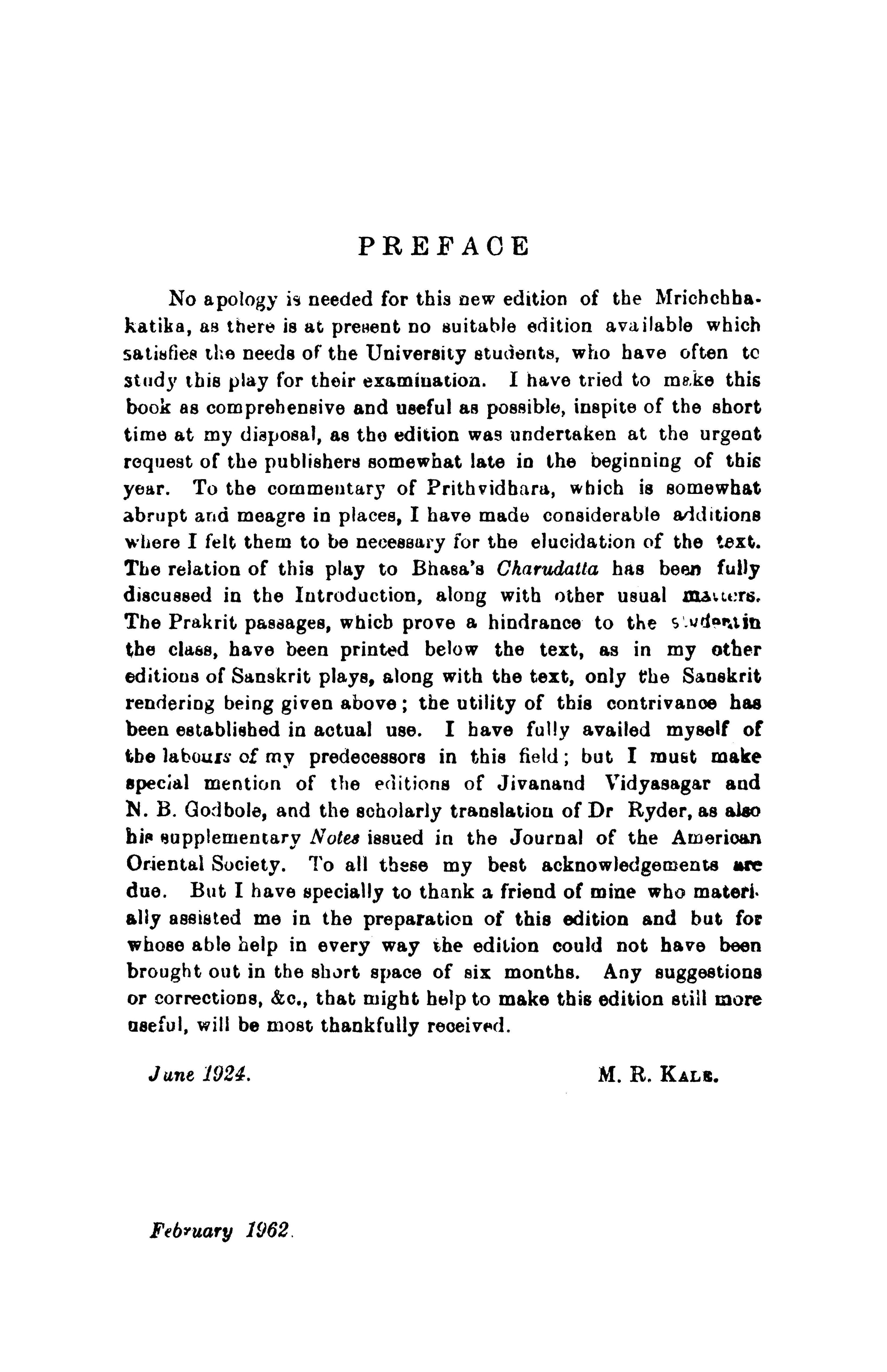 The Mrichchhakatika of Sudraka