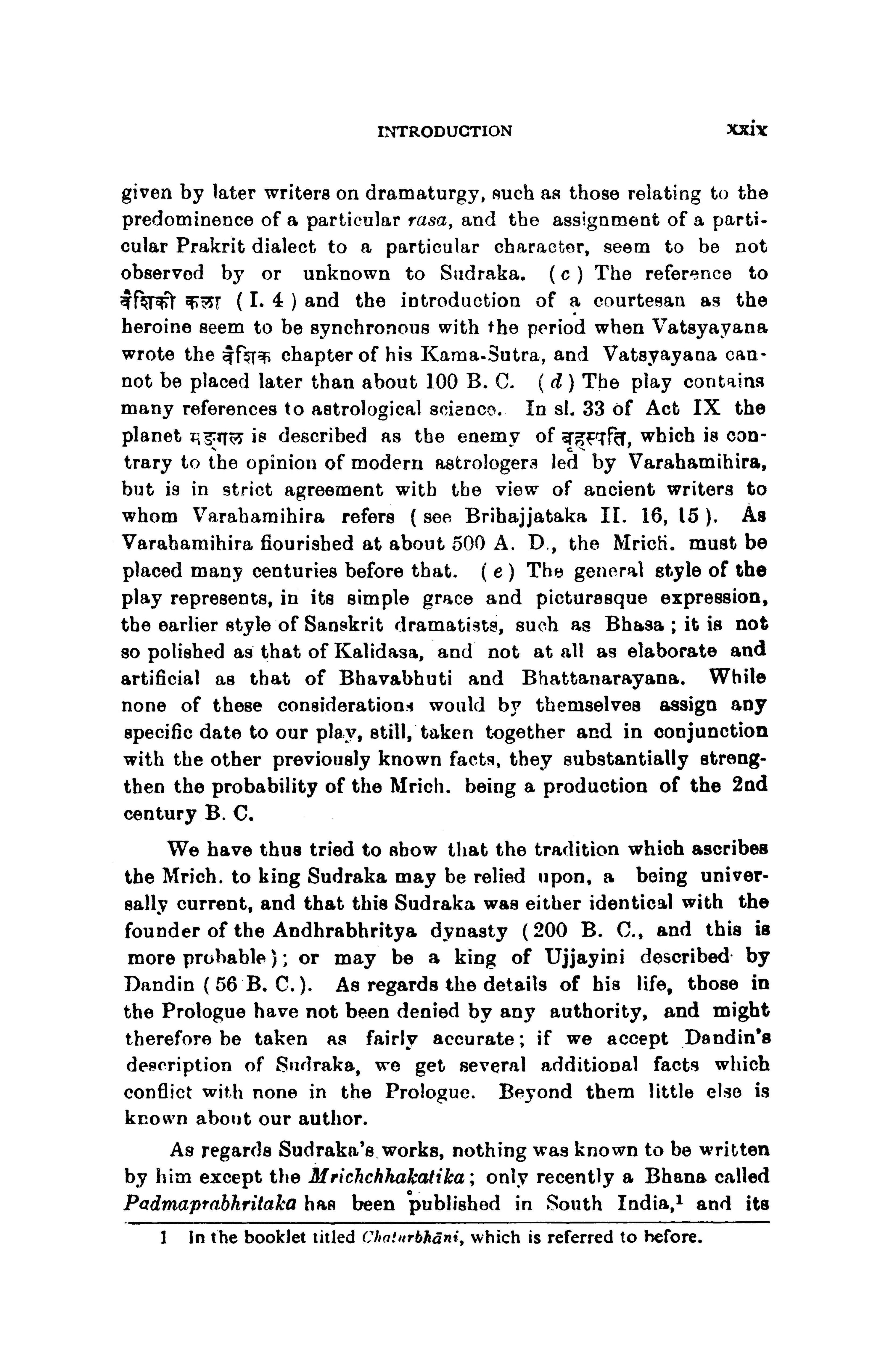 The Mrichchhakatika of Sudraka