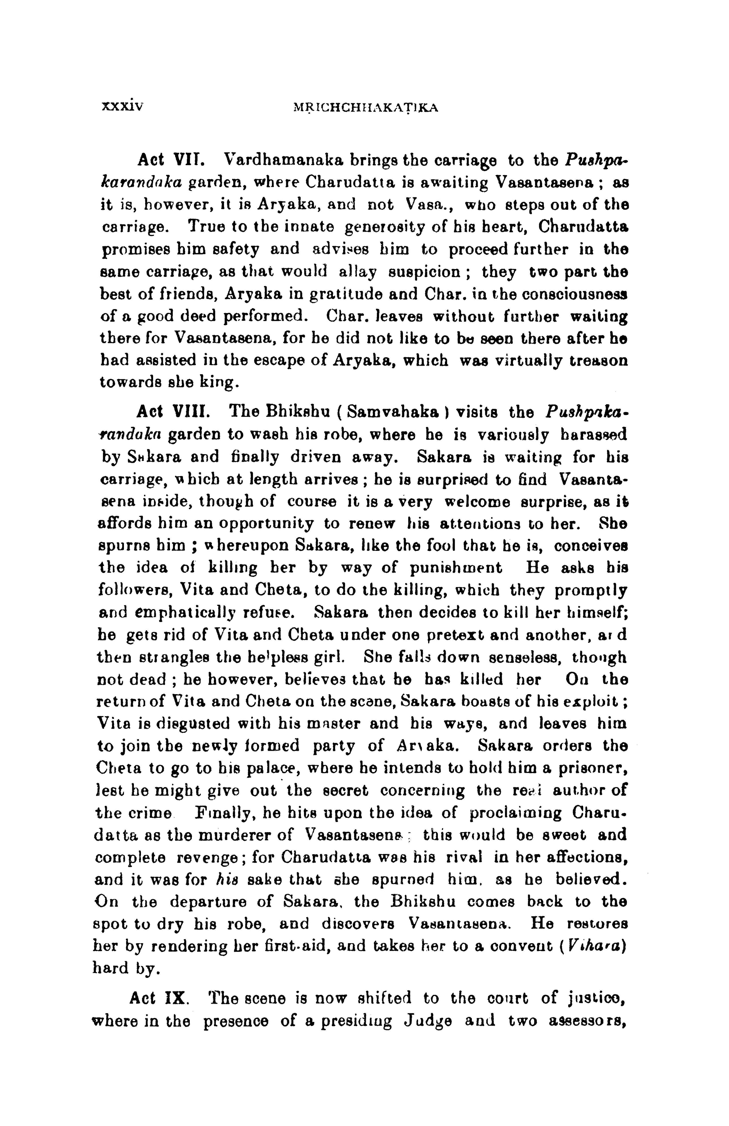 The Mrichchhakatika of Sudraka