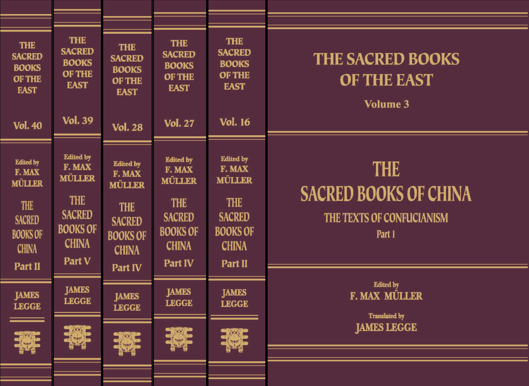The Sacred Books of China (SBE Vol. 3,16,27,28,39,40) 6 Volume Set