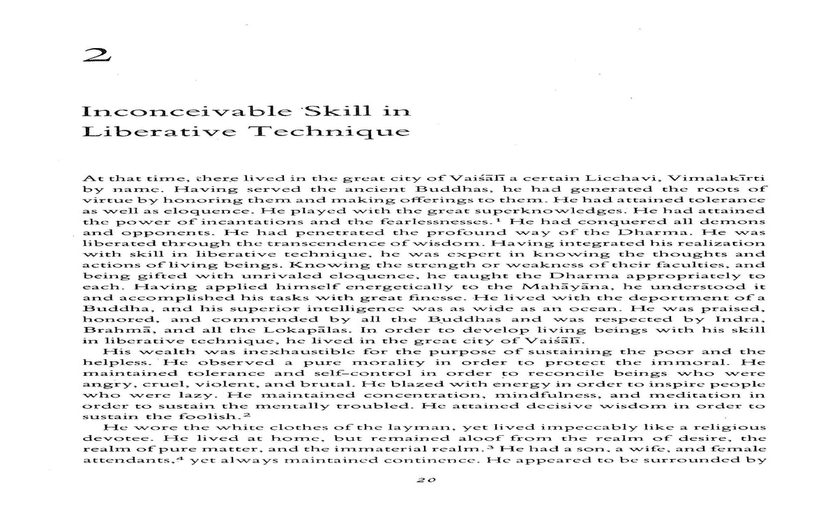 The Holy Teaching of Vimalakirti