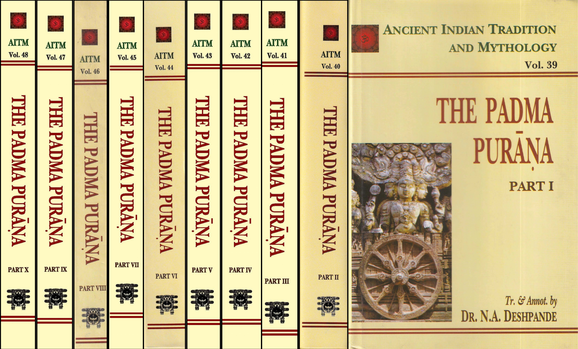 The Padma Purana 10 Parts in Set (AITM Vol. 39 to 48)