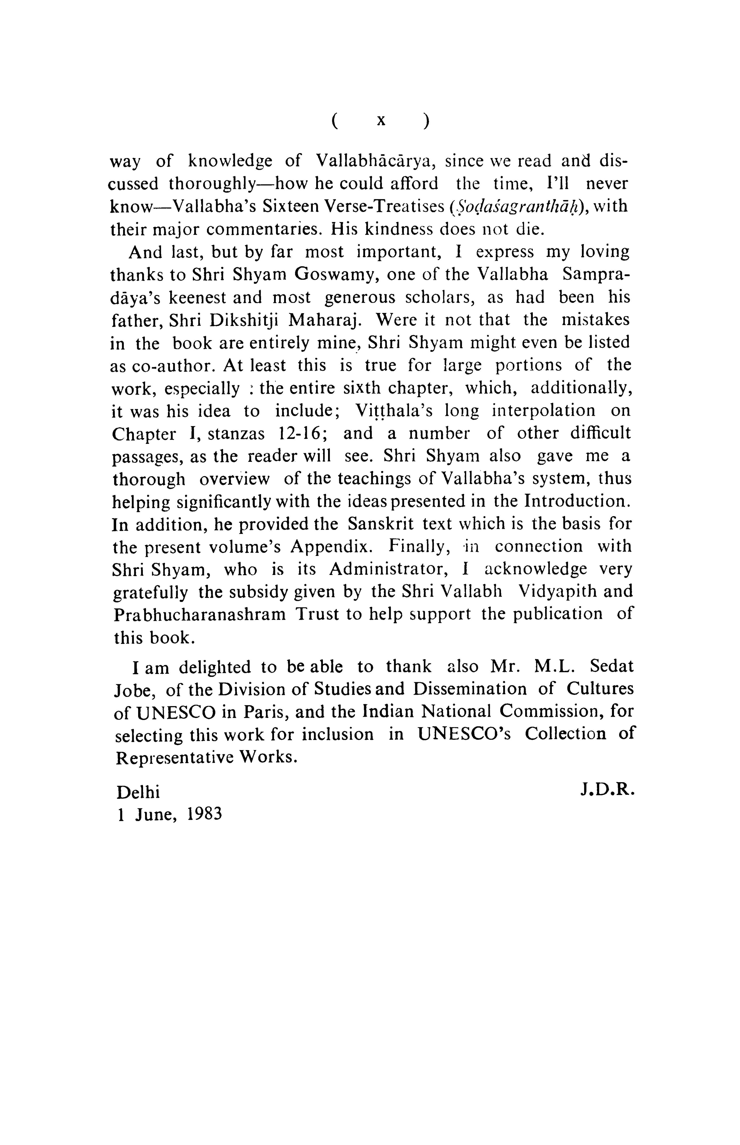 Vallabhacarya on the Love Games of Krsna
