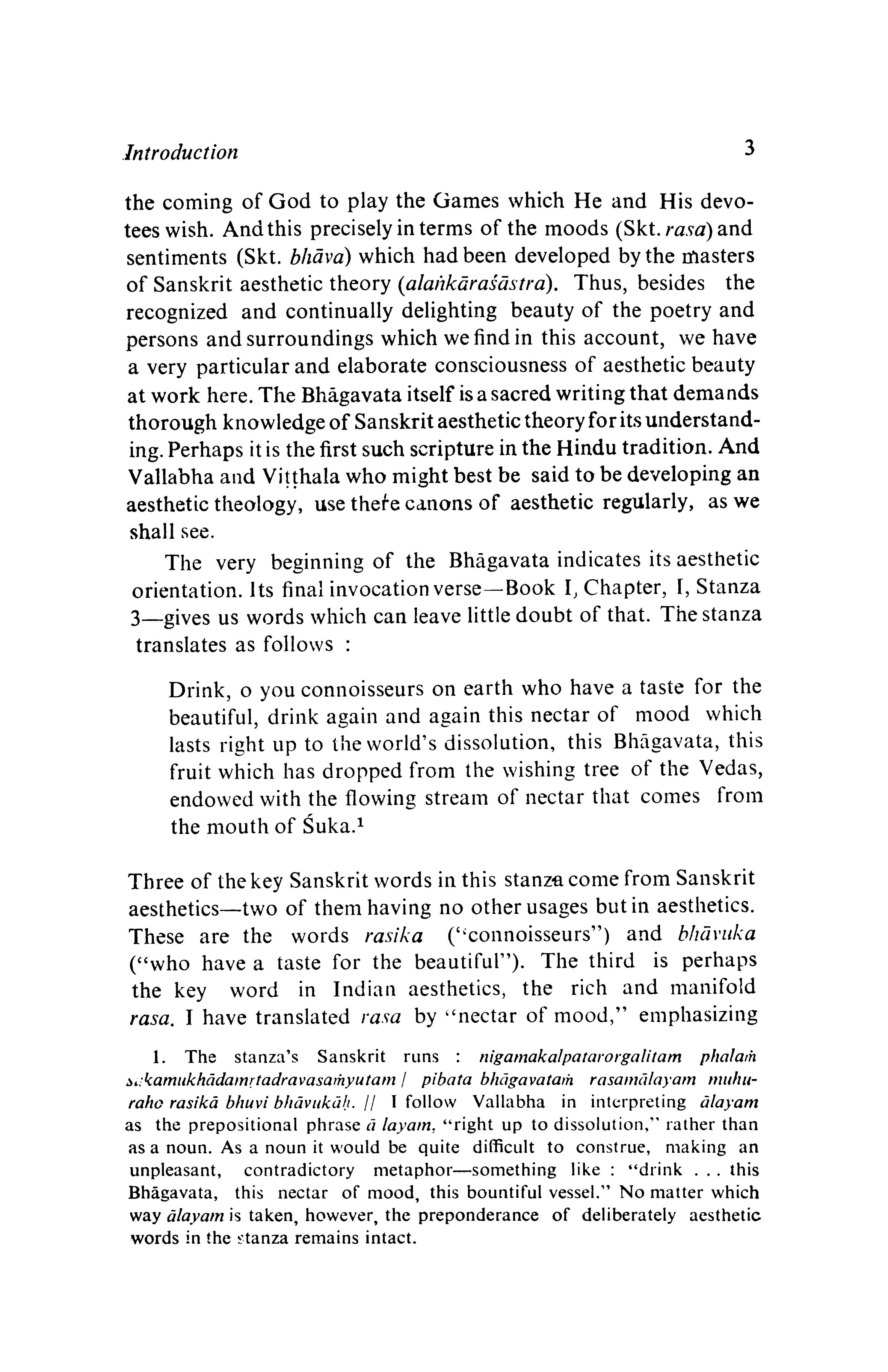Vallabhacarya on the Love Games of Krsna
