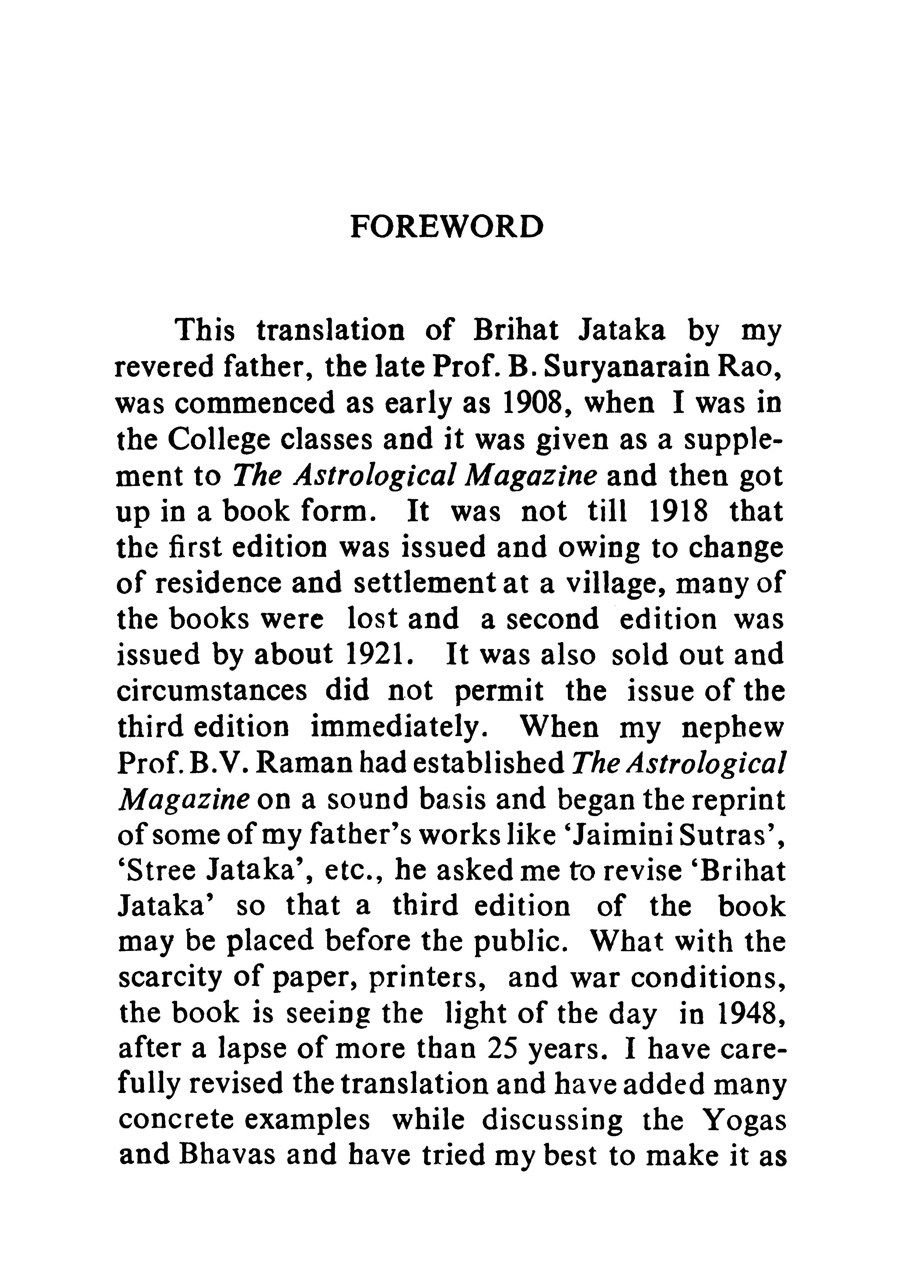 Varaha Mihira's Brihat Jataka