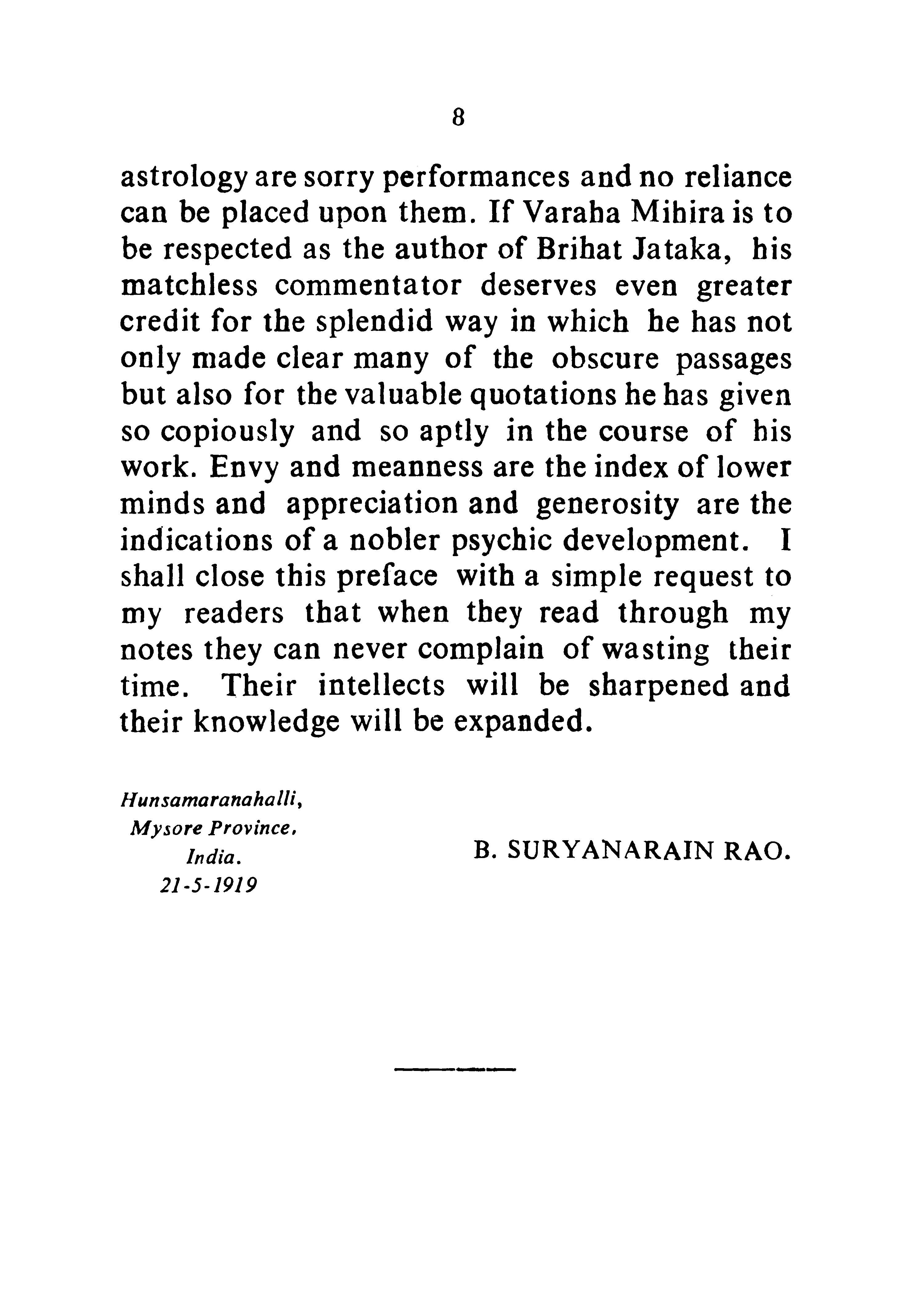 Varaha Mihira's Brihat Jataka