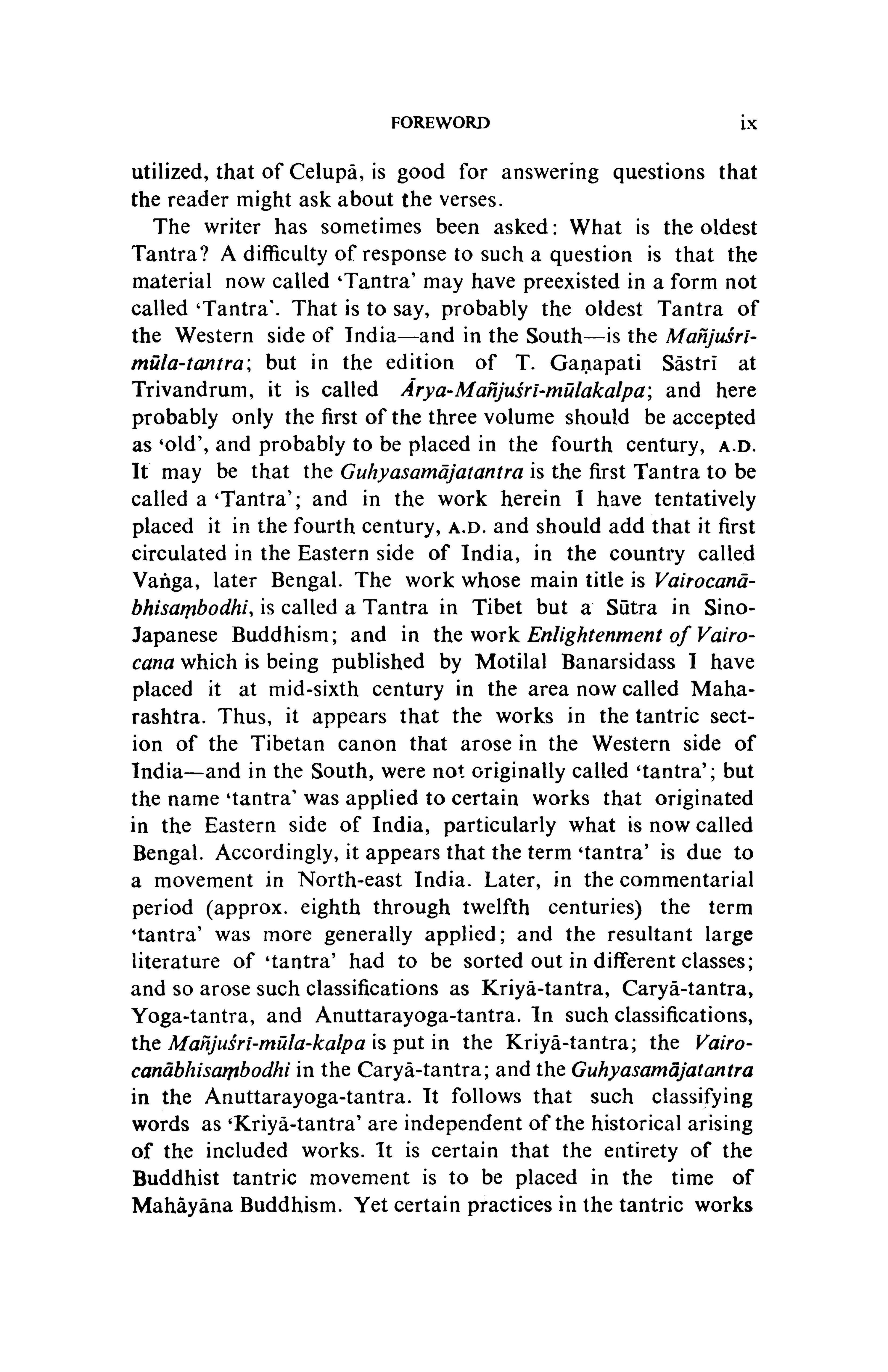 Yoga of the Guhyasamajatantra