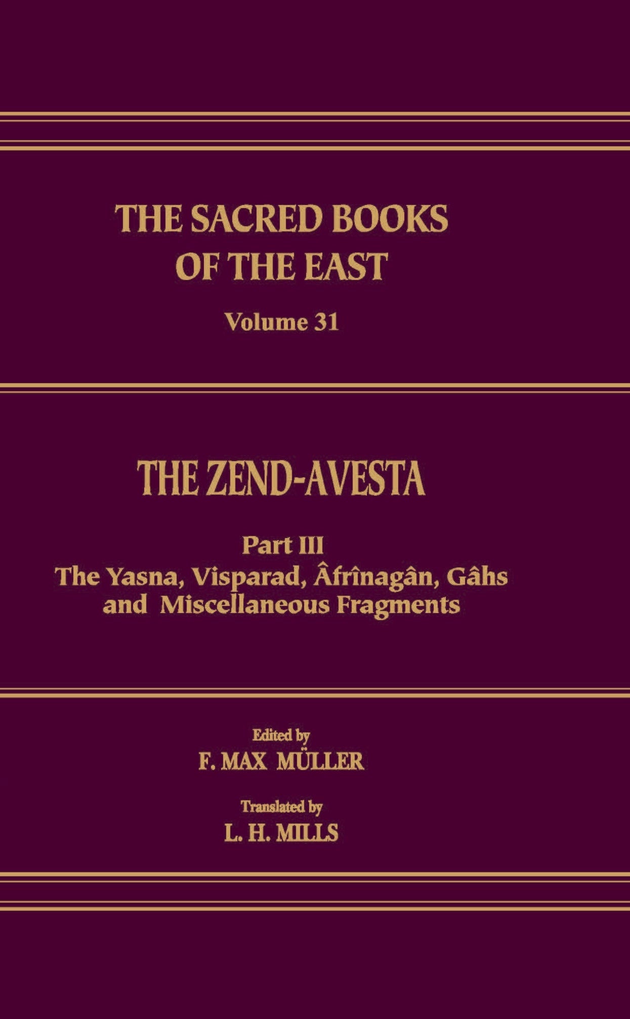 Zend-Avesta (SBE Vol. 31) (Part-3)