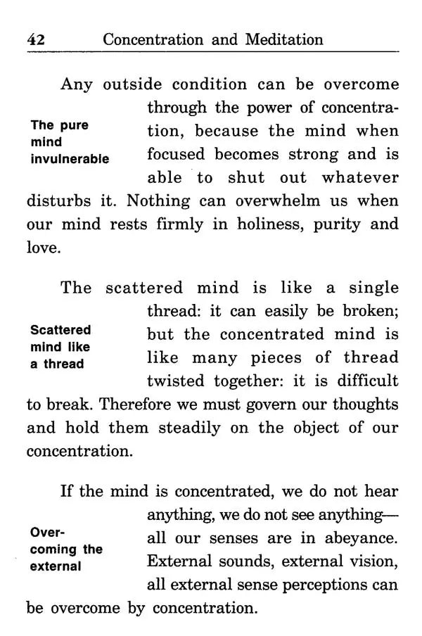 Concentration and Meditation