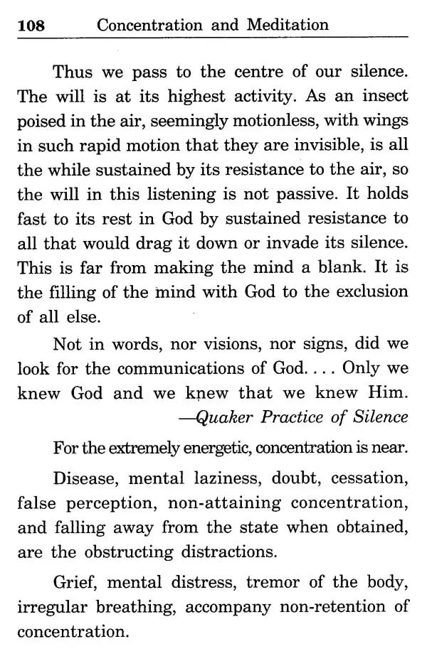 Concentration and Meditation