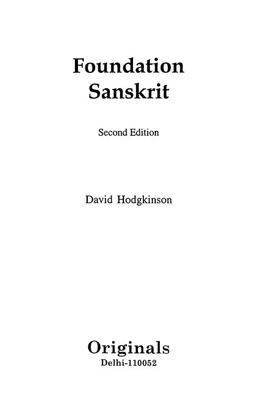 Foundation Sanskrit - Motilal Banarsidass #author