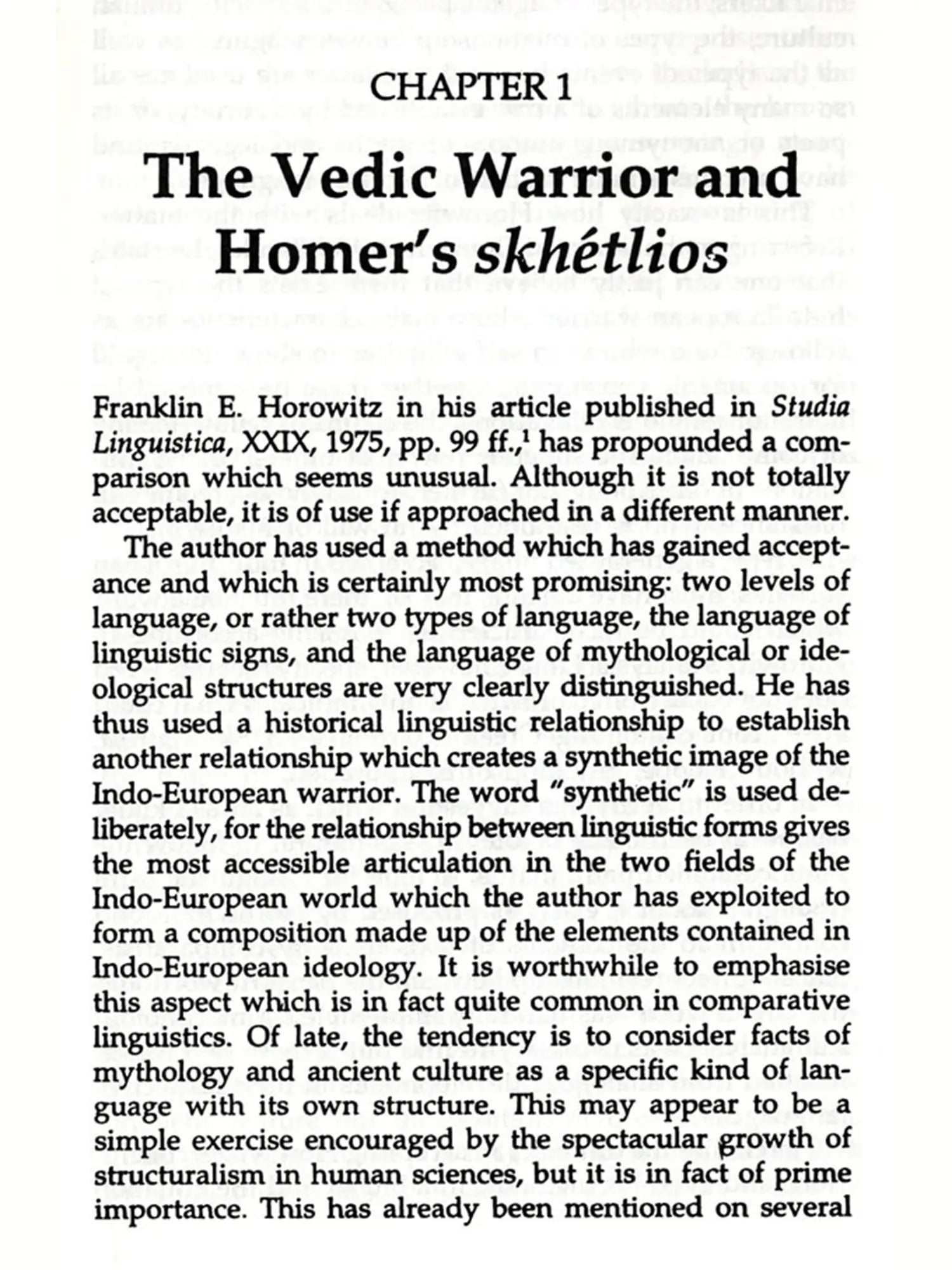Essays on Vedic and Indo-European Culture