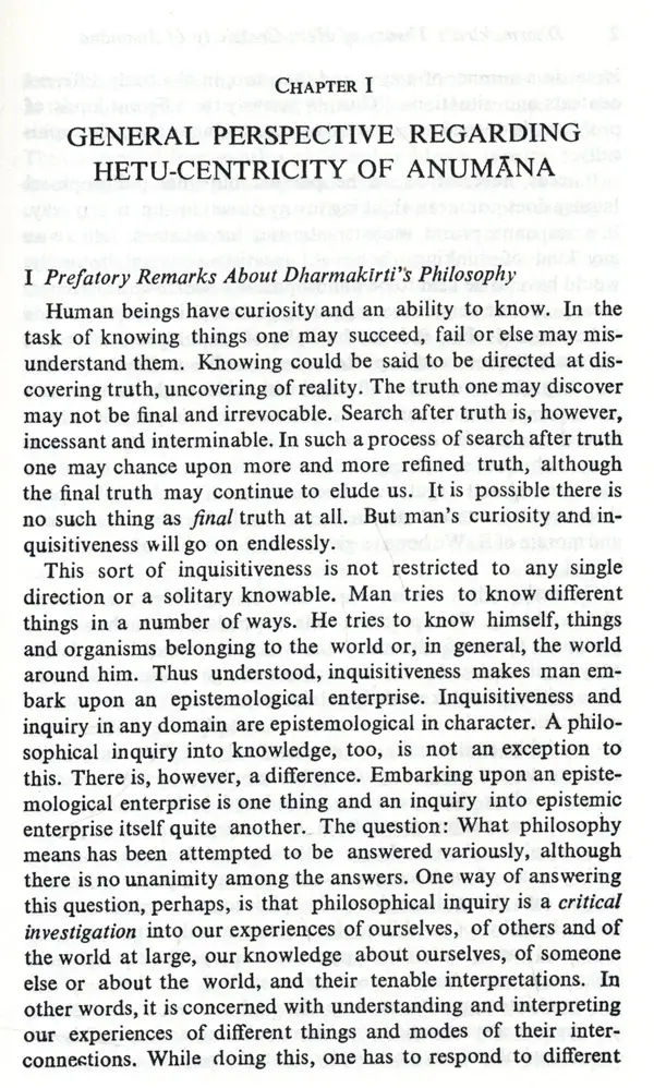 Dharmakirti's Theory of Hetu-Centricity of Anumana
