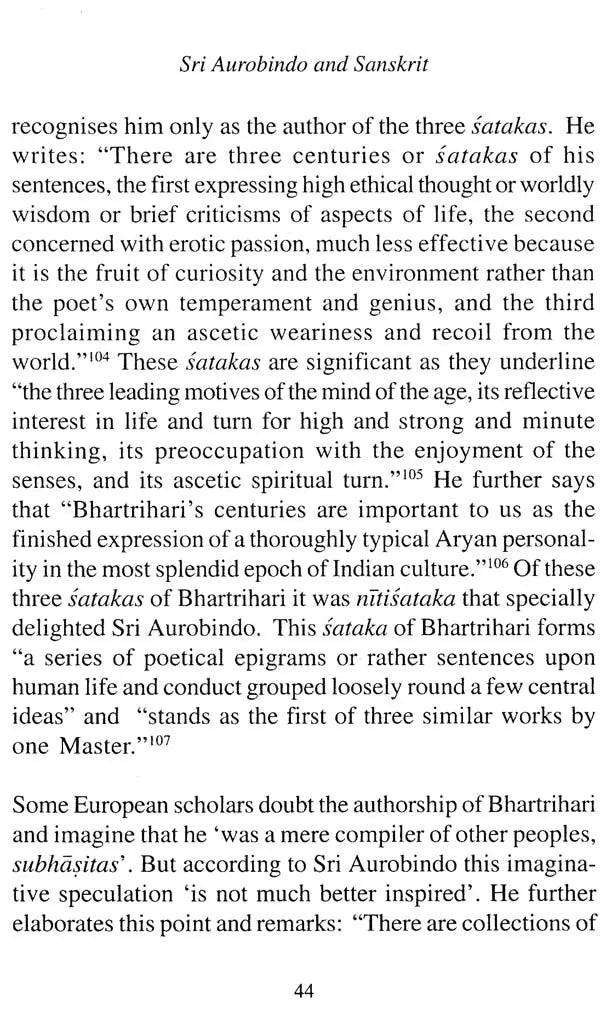 Sri Aurobindo and Sanskrit