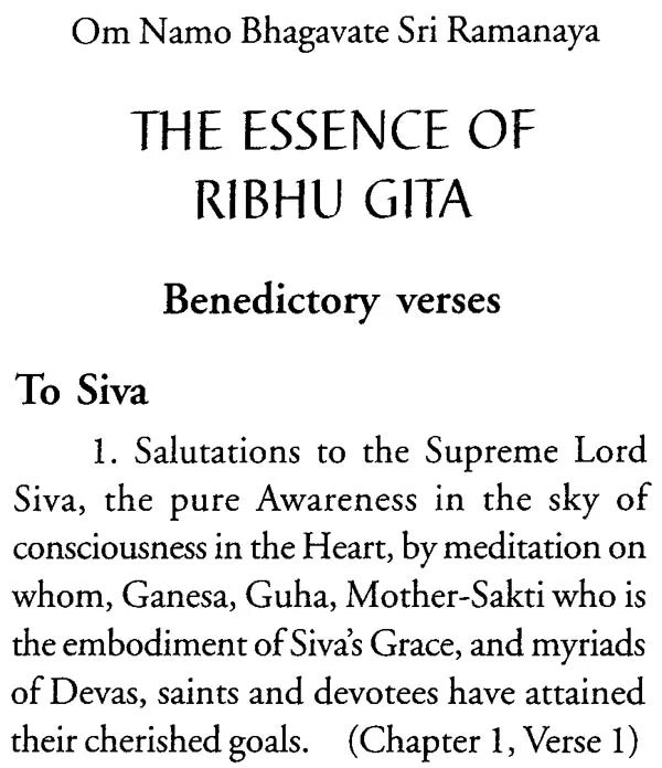The Essence of Ribhu Gita