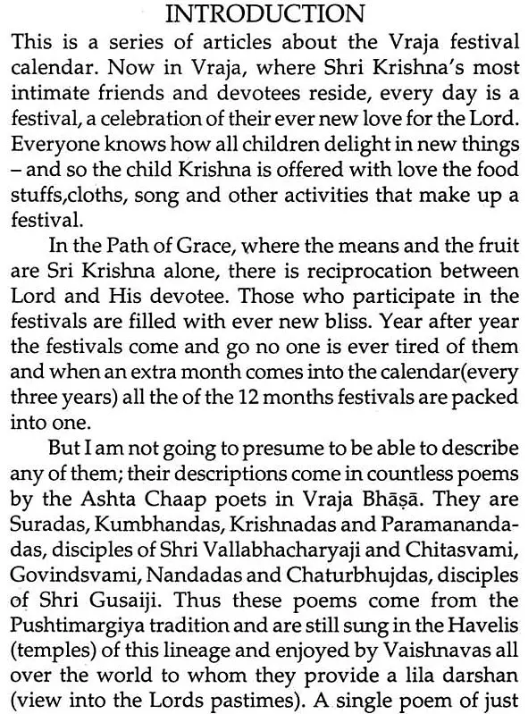 The Vraja Festival Calendar (2011 Edition)