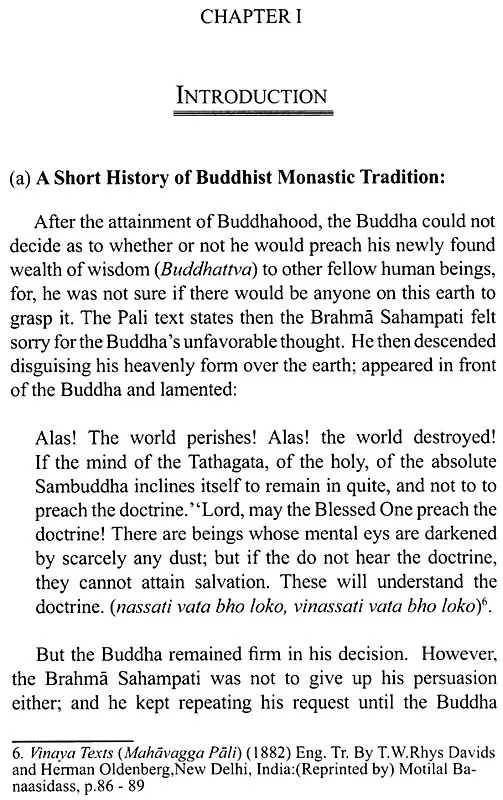 A Critical Study in the Schism in Early Buddhist Monastic Tradition
