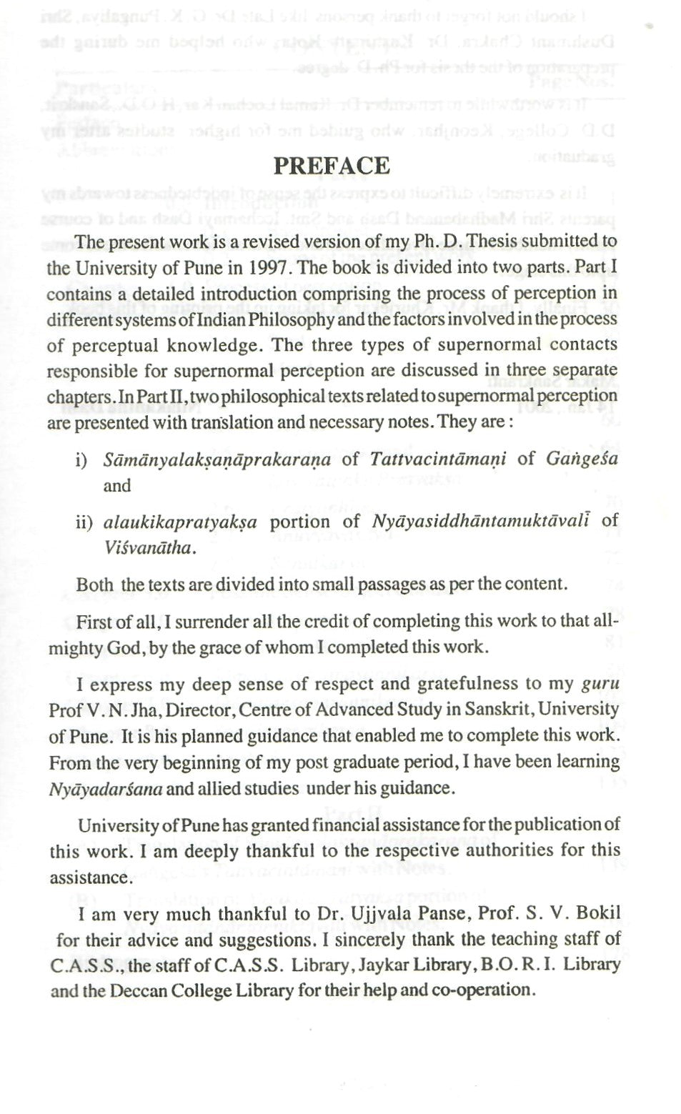 Supernormal Perception in Indian Philosophy (2000)