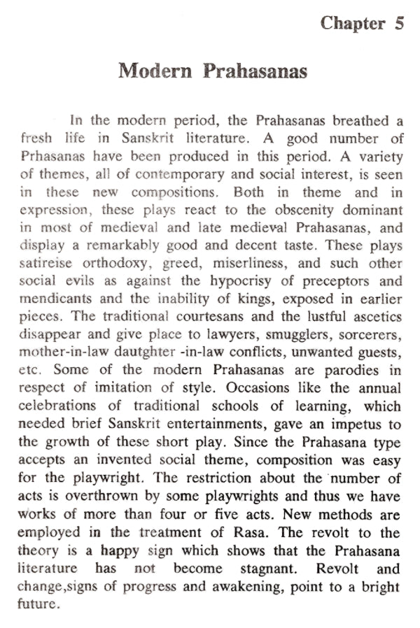 Prahasanas in Sanskrit Literature and Kerala Stage