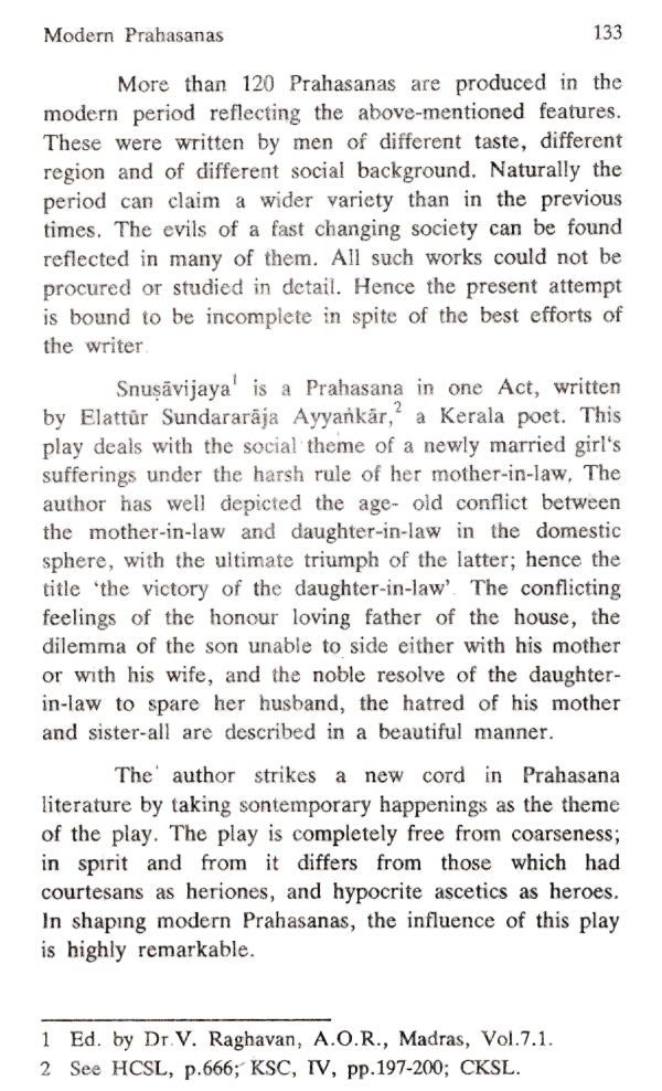 Prahasanas in Sanskrit Literature and Kerala Stage