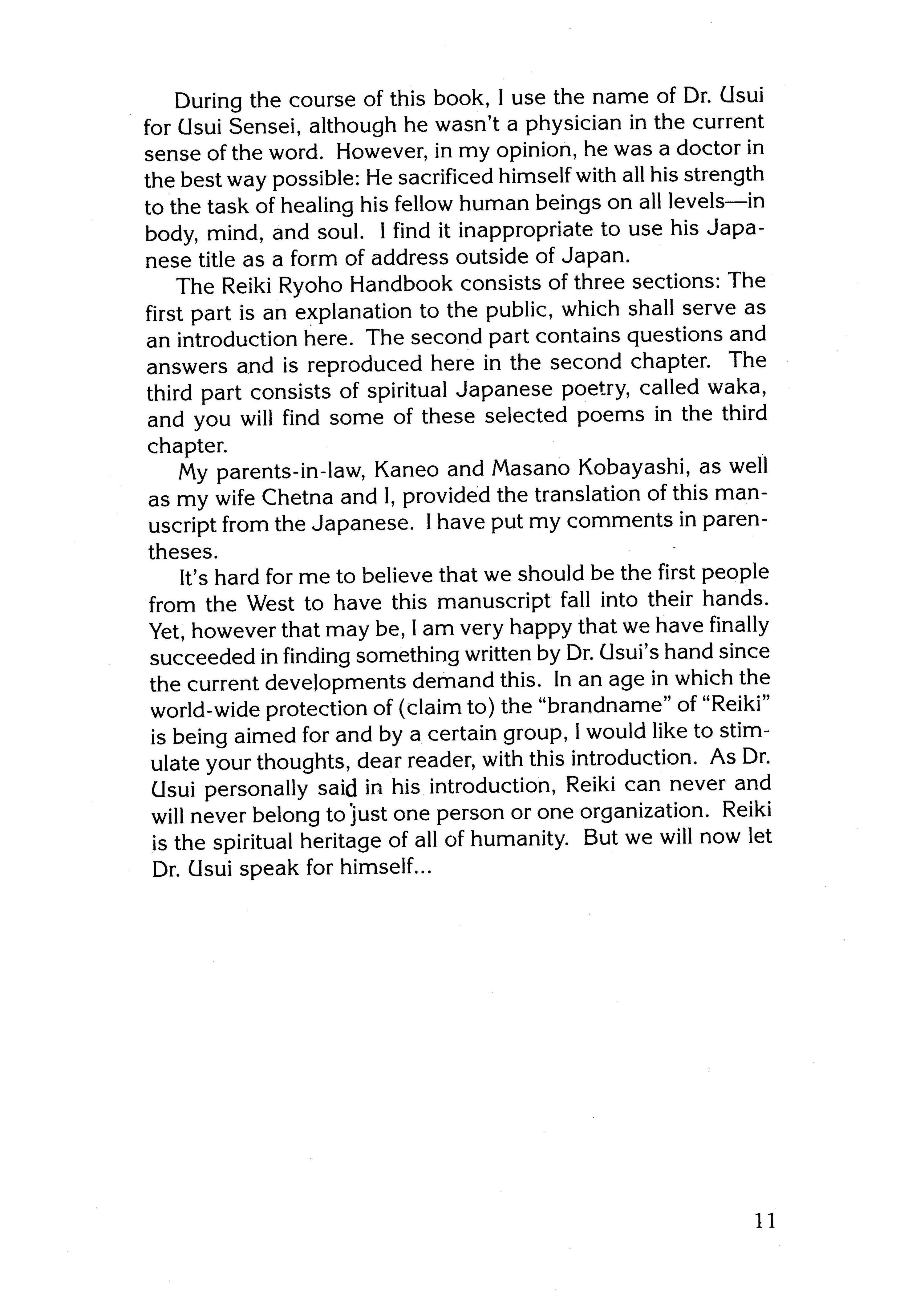 Reiki-The Legacy of Dr. Usui