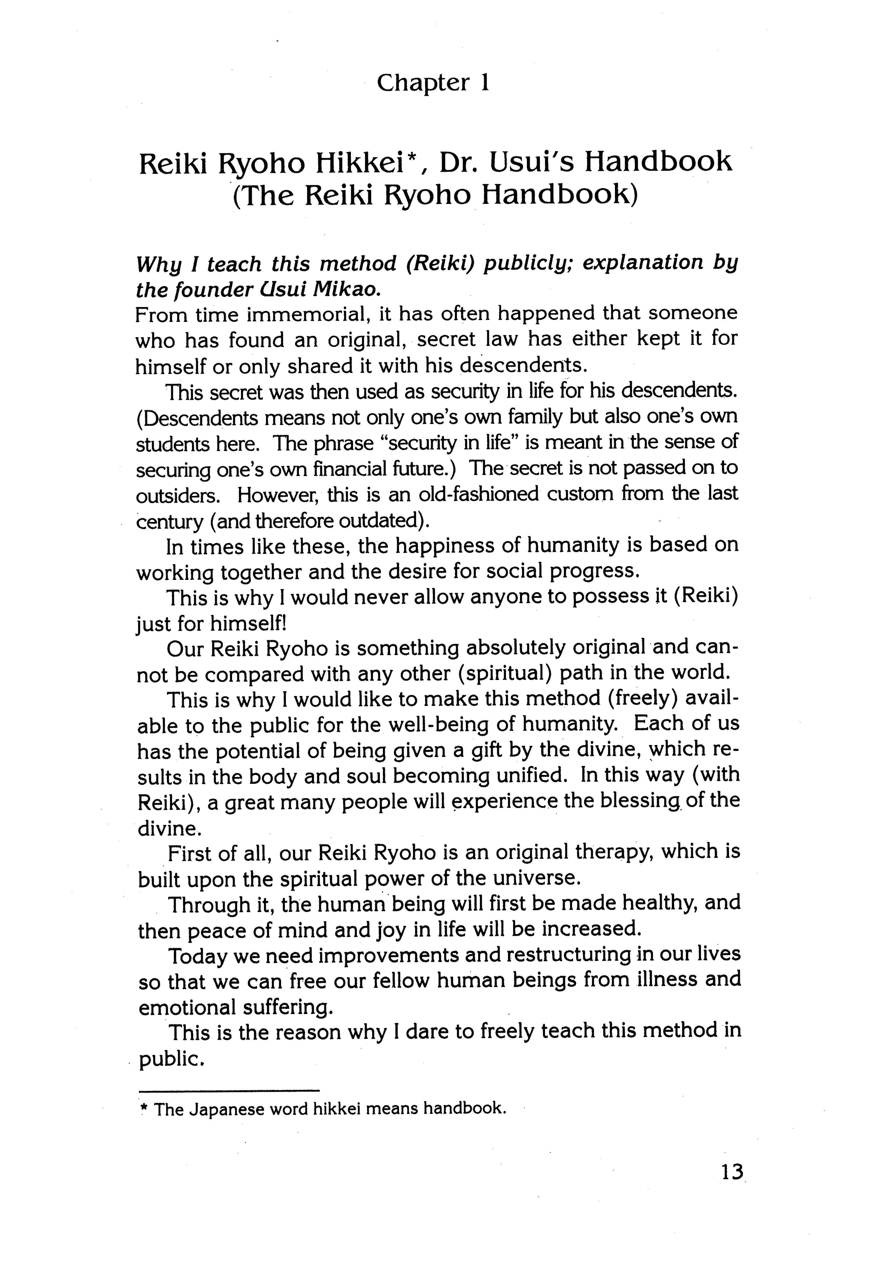 Reiki-The Legacy of Dr. Usui