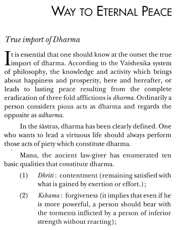 Way To Eternal Peace