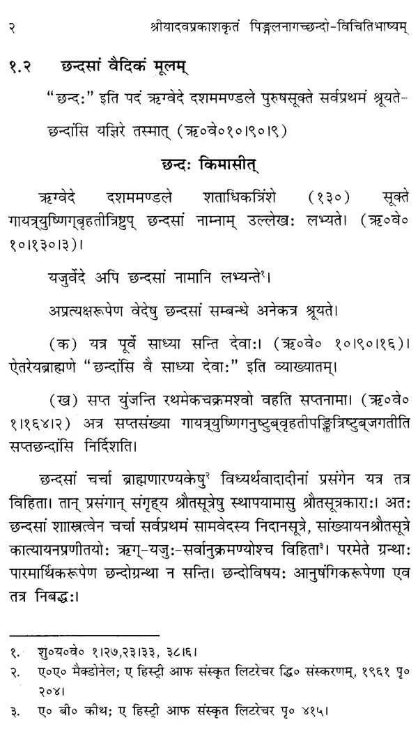 श्रीयादवप्रकाशकृतं-पिङ्गलनागच्छन्दो-विचितिभाष्यम्– Shri Yadav Prakritam Pingalana Gachando-Vichiti Bhashyam