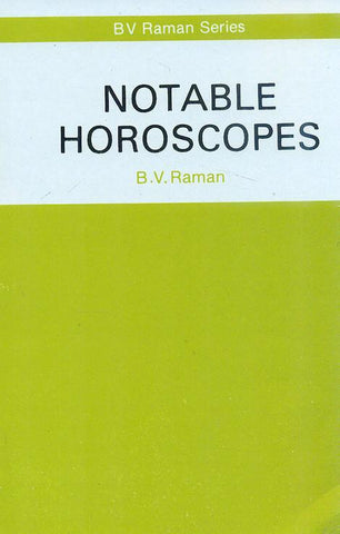 Notable Horoscopes by B. V. Raman